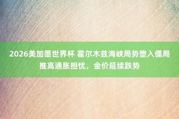 2026美加墨世界杯 霍尔木兹海峡局势堕入僵局推高通胀担忧，金价延续跌势