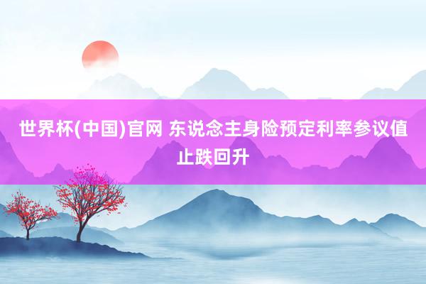 世界杯(中国)官网 东说念主身险预定利率参议值止跌回升