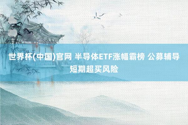 世界杯(中国)官网 半导体ETF涨幅霸榜 公募辅导短期超买风险