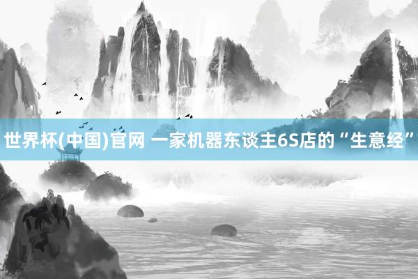 世界杯(中国)官网 一家机器东谈主6S店的“生意经”