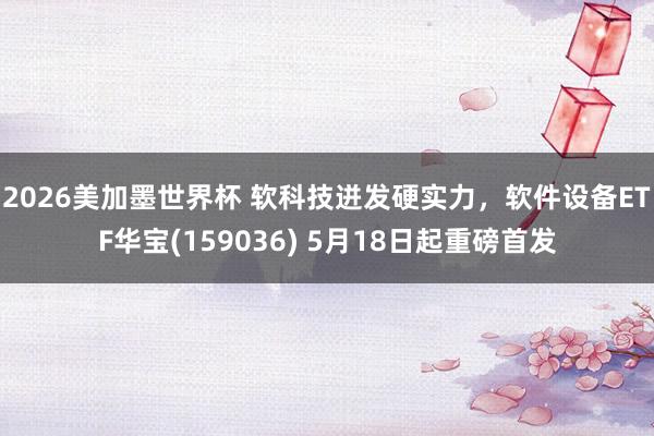 2026美加墨世界杯 软科技迸发硬实力，软件设备ETF华宝(159036) 5月18日起重磅首发