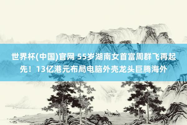 世界杯(中国)官网 55岁湖南女首富周群飞再起先！13亿港元布局电脑外壳龙头巨腾海外