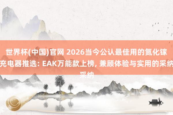 世界杯(中国)官网 2026当今公认最佳用的氮化镓充电器推选: EAK万能款上榜， 兼顾体验与实用的采纳