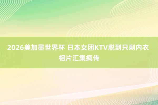 2026美加墨世界杯 日本女团KTV脱到只剩内衣 相片汇集疯传
