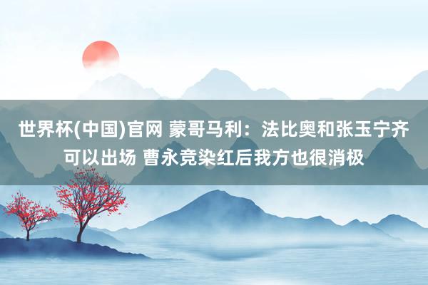 世界杯(中国)官网 蒙哥马利：法比奥和张玉宁齐可以出场 曹永竞染红后我方也很消极