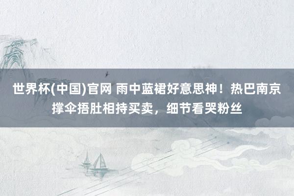 世界杯(中国)官网 雨中蓝裙好意思神！热巴南京撑伞捂肚相持买卖，细节看哭粉丝
