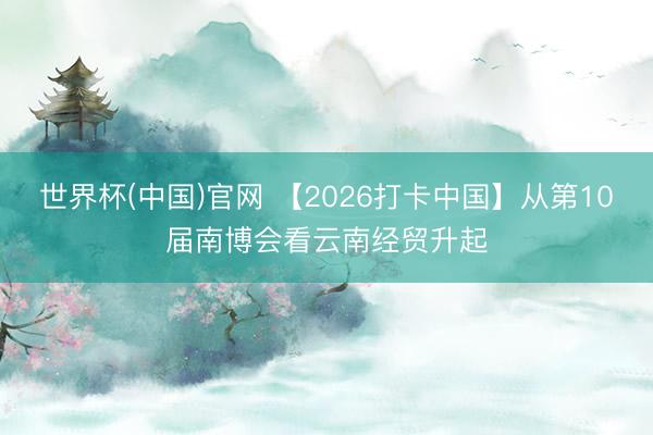 世界杯(中国)官网 【2026打卡中国】从第10届南博会看云南经贸升起