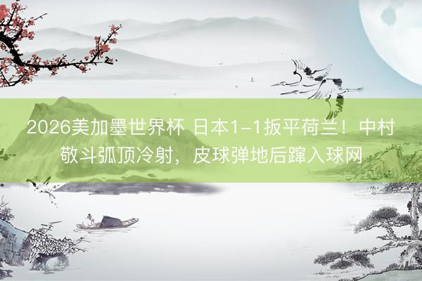 2026美加墨世界杯 日本1-1扳平荷兰！中村敬斗弧顶冷射，皮球弹地后蹿入球网
