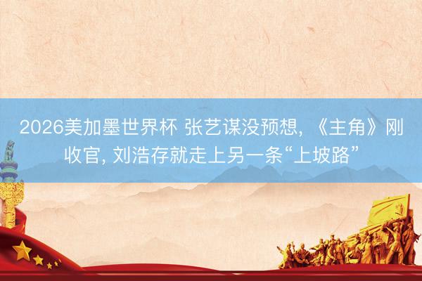 2026美加墨世界杯 张艺谋没预想， 《主角》刚收官， 刘浩存就走上另一条“上坡路”